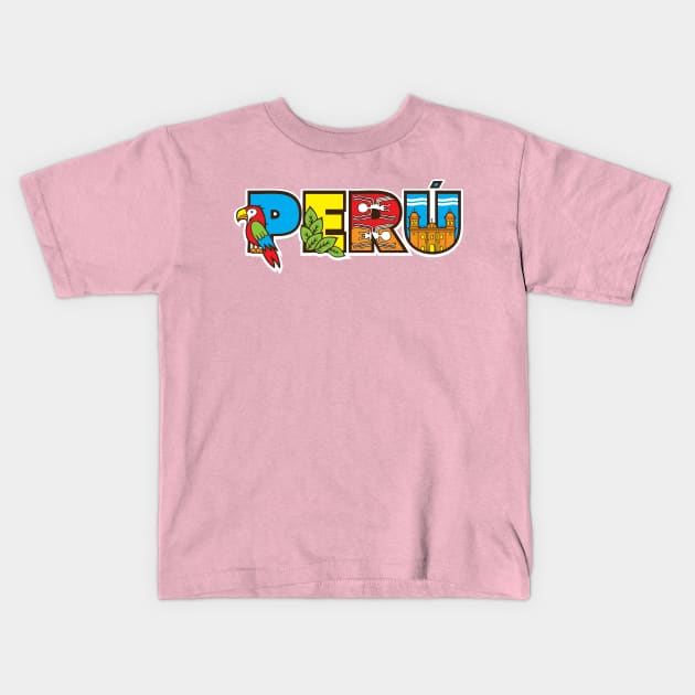 Peru - Turismo Perú Kids T-Shirt by verde